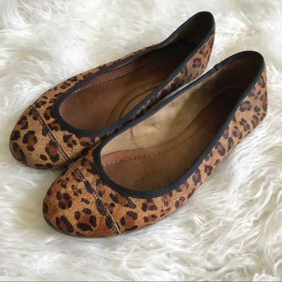Corso Como Shoes Corso Como Leather Leopard Print Ballet Flats